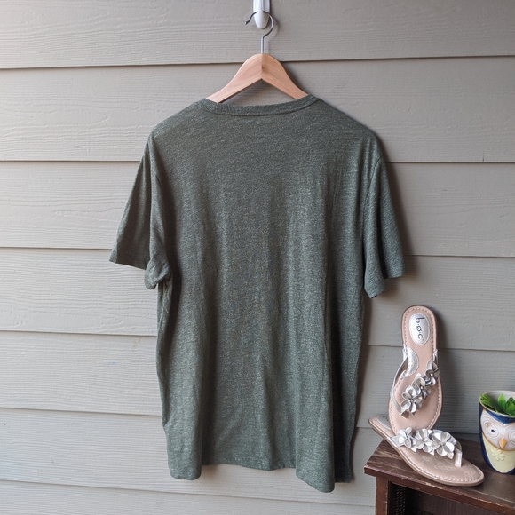 Old Navy green Heather crew neck tee soft washed - Picture 2 of 5